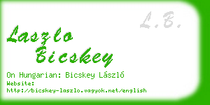 laszlo bicskey business card